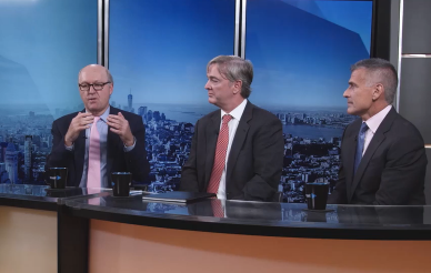 Business person during interview