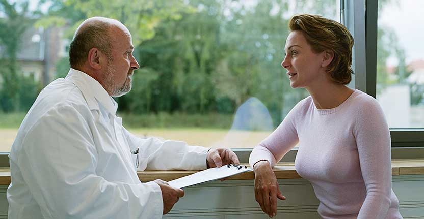 Doctor and patient casual conversation