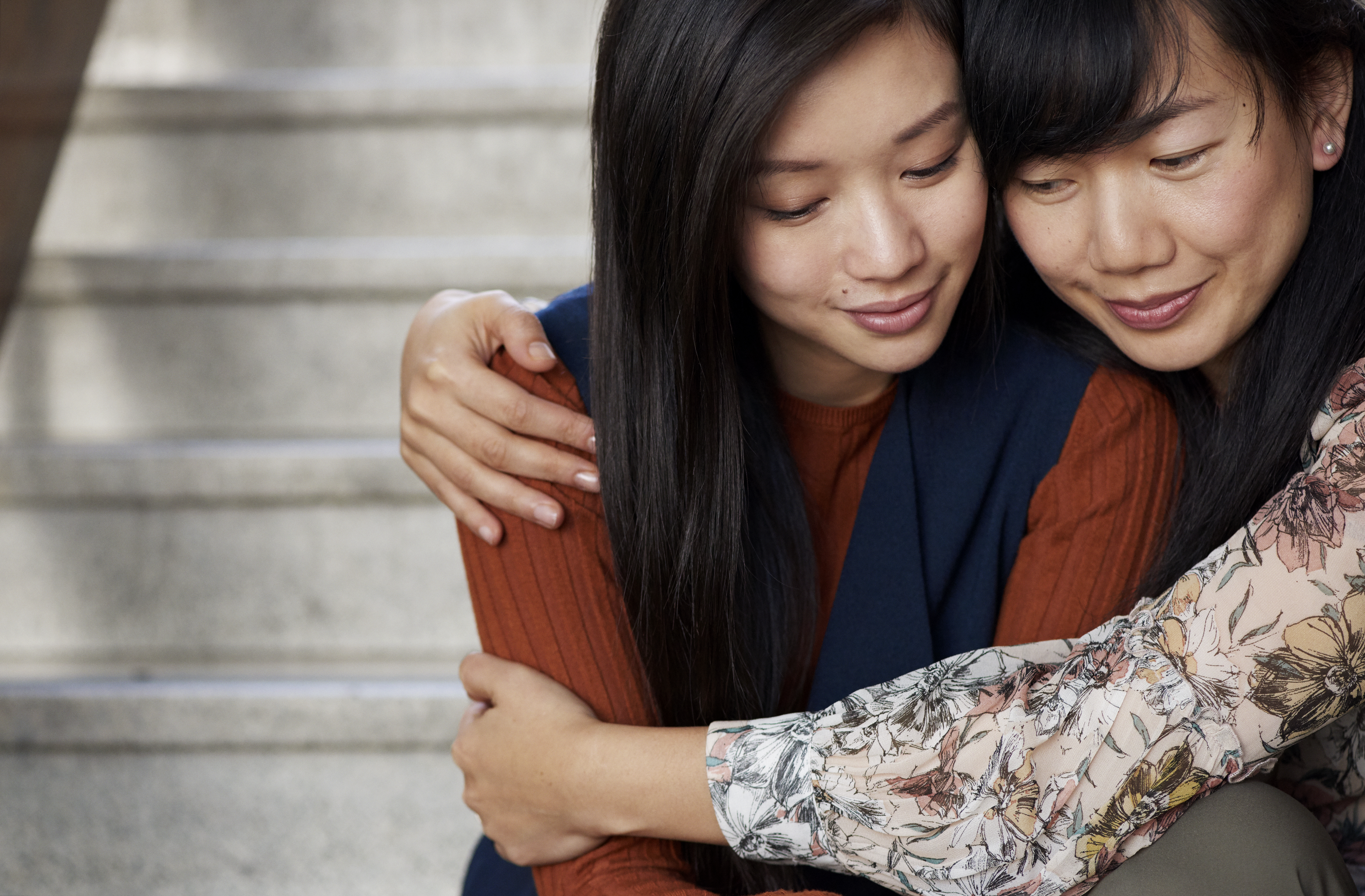 Mother and daughter sharing their loving bond