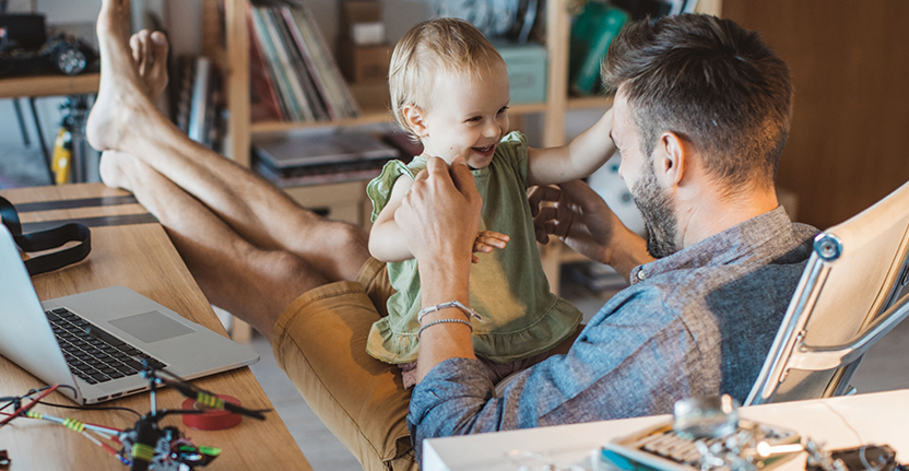 Father and Child being playful